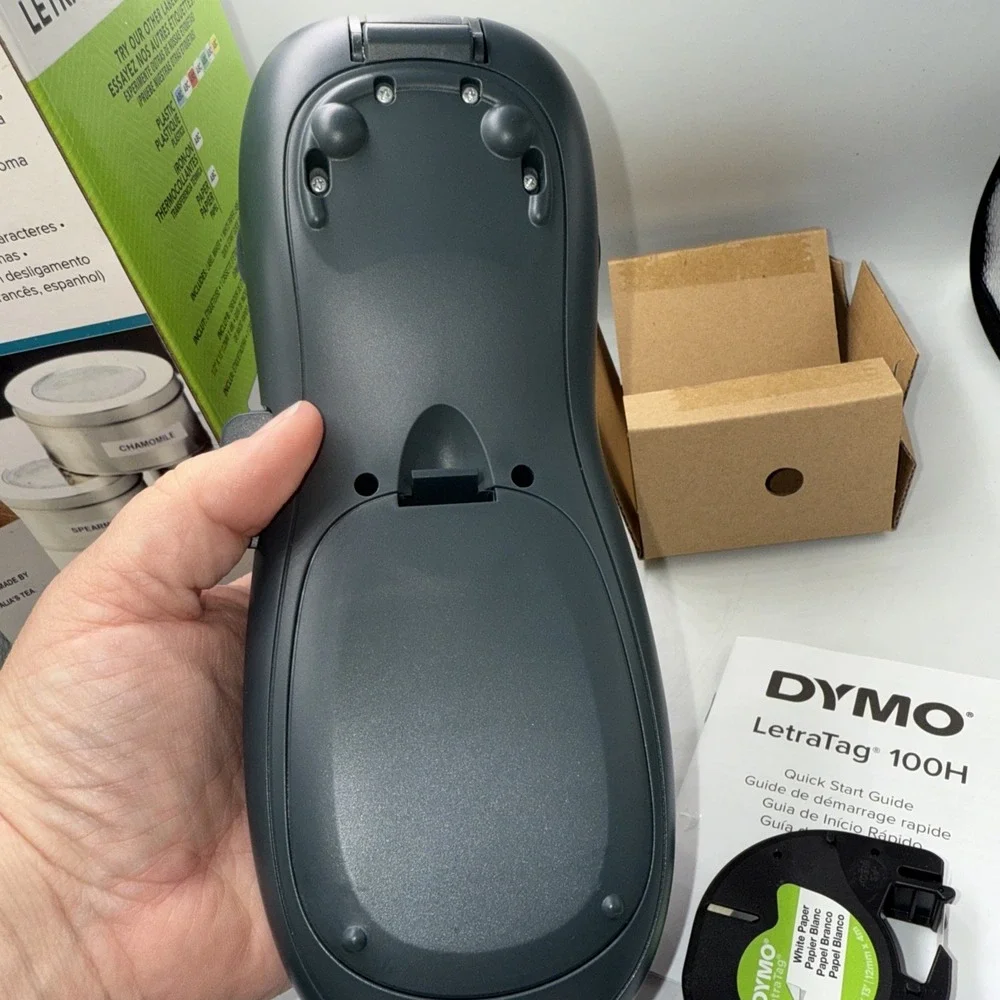 DYMO Portable Printer Handheld Label Maker Black Silver Letratag 100H+ New